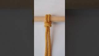 Macrame Bull Hitch Knot Tutorial  #macrame #knots #shorts