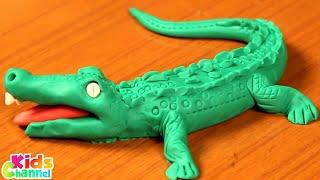 Play Doh Crocodile Cartoons for Kids Learning Videos for Children