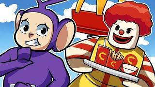 ESCAPE FROM MCDONALD  Tinky Winky Plays Escape McDonalds Obby Roblox