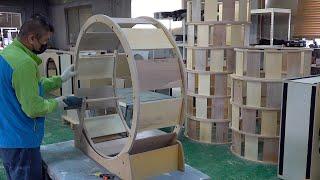 Cat Playground Cat Wheel Manufacturing Process. Cat Tower Factory in Korea