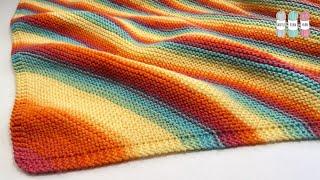 How to Knit a Corner to Corner C2C Garter Stitch Blanket  Rectangle or Square