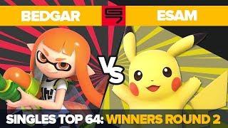 Bedgar vs ESAM - Ultimate Singles Top 64 Winners Round 2 - Genesis 7  Inkling vs Pikachu