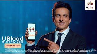 UBlood App to Donate Blood  Simply register Save lives  Ft. Sonu Sood