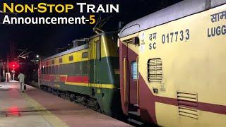 No-Stop Train Announcement 5  KERALA Sf + SHESHADRI Exp + Pondicherry Sf + COA Tirupati Exp  I R