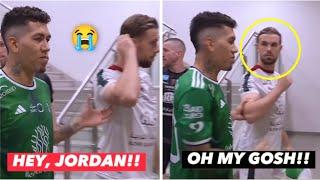 Roberto Firmino meet Jordan Henderson after leaving Liverpool󠁧󠁢󠁥󠁮󠁧󠁿