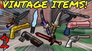 What are VINTAGE ITEMS in MM2?