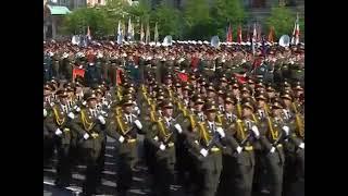 forces of the CIS countries US UK France and Ukraine during Russia 2010 victory day parade