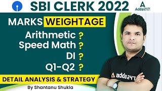 SBI CLERK 2022  Topic Wise Marks Distribution  Quant Strategy by Shantanu Shukla