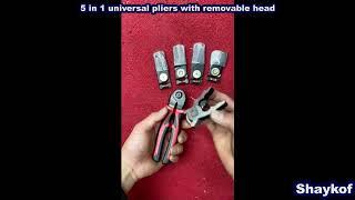 5 in 1 universal pliers with removable head