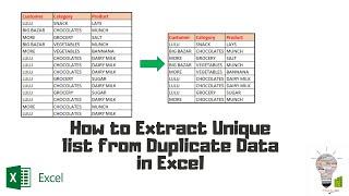How to Extract Unique List from the Data in Excel