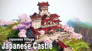 Minecraft How to build a Japanese Cherry Blossom Castle  Tutorial Part 2
