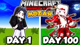 I Survived 100 DAYS as MUZAN in Demon Slayer Minecraft