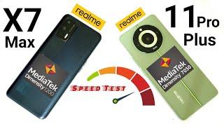 Realme 11 Pro+ vs Realme X7 Max SpeedTest #realme11proplus