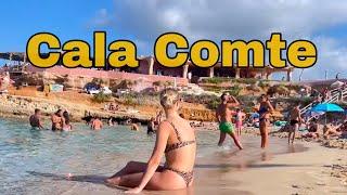 4K CALA COMTE BEACH IBIZA BEACH WALKING TOUR LAST SUMMER FOOTAGETOP TOURIST Destination IBIZA