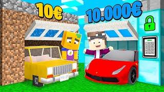 1€ ARME Garage vs. 10.000€ REICHE Garage in Minecraft