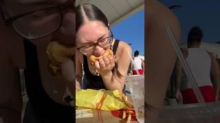 She DEMOLISHED that burger  #shorts #shortvideo