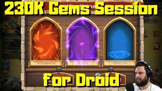 Rolling 230k Gems for Genteel Droid  Castle Clash