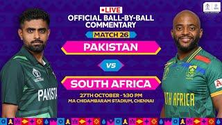Pakistan v South Africa  Hindi Ball-by-Ball Commentary  Match 26  World Cup 2023 #PAKvsSA