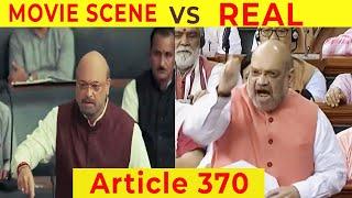 Article 370 Real vs Movie Scene  Article 370 official trailer review  Amit Shah on article 370