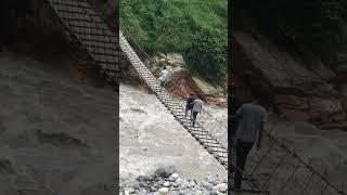 Suspension bridge over Madi river