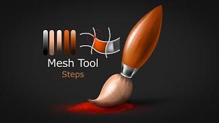 Paintbrush tutorial in Adobe Illustrator for Beginners using gradient mesh Tool