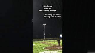 High School 108mph Laser Home Run #baseball #baseballlifestyle #baseballplayer