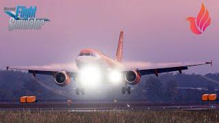 MSFS  Fenix A319  EPIC Vortex and Wing Condensation  Edinburgh Landing