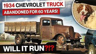 Abandoned in a Field for 60 YEARS All Original 1934 Chevrolet Farm Truck Will It Run??