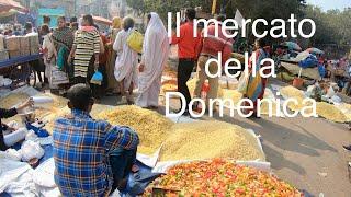 Delhi Sunday Market Walk  The Step Well Ugrasen Ki Baoli  India Gate  Travel vlog India