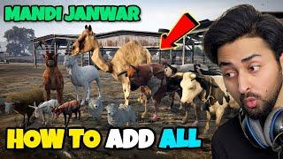 HOW TO ADD ANY JANWAR IN MANDI 2024 GTA 5  GTA 5 Mods  HindiUrdu  THE NOOB