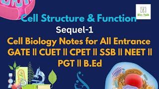 Cell Structure Cell Biology Introduction for All  entrance  CUET  CPET  GATE  SSB  PGT  NEET