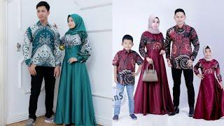 57 Top Model Gamis Batik Couple Keluarga Paling Best Seller Cocok Buat Lebaran Harga Terjangkau