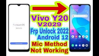 Vivo Y20 V2029 Android 12 Frp Bypass Without Pc  New Trick 2022  Bypass Google Lock 100% Working