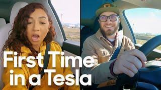 5 First-Timers Test Drive a Tesla  Heres How They React to the Model Y
