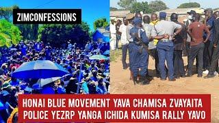 Honai Blue Movement Yava Chamisa Zvayaita Police YeZRP Yanga Ichida Kumisa Rally Yavo