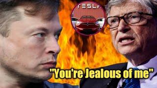 Jealous Bill Gates Elon Musk Confronted Bill Gates about shorting Tesla. Find out why