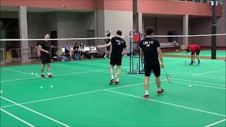 Lee Yong Dae and Yoo Yeon Seong Badminton Practice with Tony Gunawan