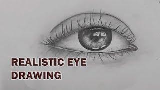 Easy way to draw a realistic eye  Tutorial for BEGINNERS