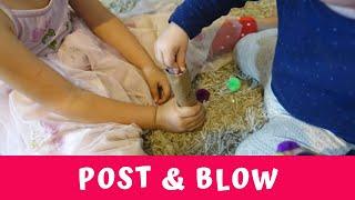 Pom Pom Post & Blow - Easy Kids Activity