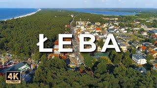 Leba Łeba from the drone  Leba from the birds eye view  Poland 4k