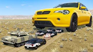 Huge Сar Destroys Vehicles - Beamng drive