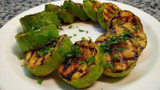 Кабачки-гриль. Прекрасная закуска к мясу или шашлыку  Grilled zucchini for meat or barbecue