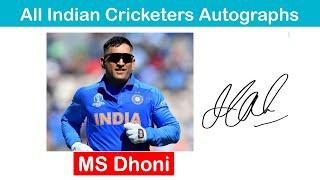 All Famous Indian Cricketers Autographs   Signatures of Indian Cricketers