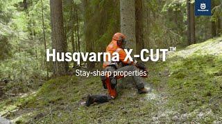 Stay-sharp properties Husqvarna X-CUT™ chains