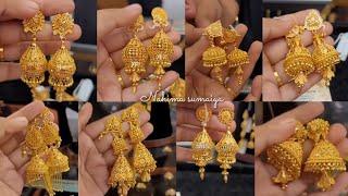 Jhumka design with weight and price  gold jhumka designs  Gold Bridal Earrings designs new model