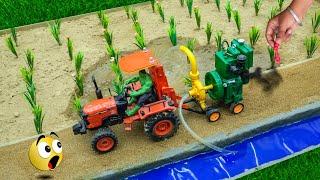 diy tractor mini cultivator machine with mini water pump science Project