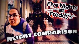 Five Nights at Freddys FNAF HEIGHT COMPARISON #shorts