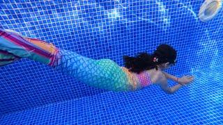 Havuza Deniz Kızı Geldi Lina Su Altı Çekimleri