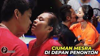 Ciuman Romantis Bikin Baper.. Ketika Pemain Badminton Pamer Kemesraan yg Buat Penonton Panas