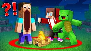 JJ and Mikey Survive 100 Days inside the Circle Zone - Maizen Parody Video in Minecraft